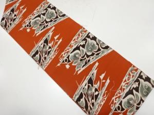 未使用品　草花模様織り出し　名古屋帯